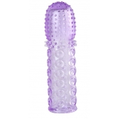 Насадка гелевая фиолетовая с точками, шипами и наплывами - 13,5 см. - Toyfa Basic - в Долгопрудном купить с доставкой