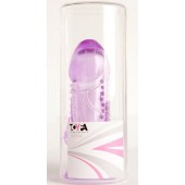 Фиолетовая гелевая насадка с шипами - 13 см. - Toyfa Basic - в Долгопрудном купить с доставкой