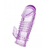 Фиолетовая насадка с коготком и шипами - 13 см. - Toyfa Basic - в Долгопрудном купить с доставкой