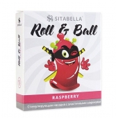 Стимулирующий презерватив-насадка Roll   Ball Raspberry - Sitabella - купить с доставкой в Долгопрудном
