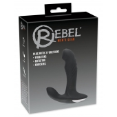 Черный вибромассажер простаты с функцией римминга Plug with Perineum Stimulator - 16,6 см. - Orion - в Долгопрудном купить с доставкой