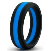 Черно-синее эрекционное кольцо Silicone Go Pro Cock Ring - Blush Novelties - в Долгопрудном купить с доставкой