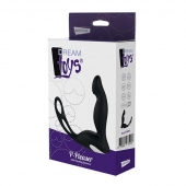 Черный вибромассажер простаты P-PLEASER W ERECTION ENHANCE - Dream Toys - в Долгопрудном купить с доставкой