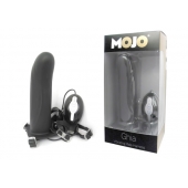 Черный страпон с вибратором Mojo Ghia - Seven Creations - купить с доставкой в Долгопрудном