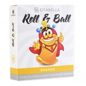 Стимулирующий презерватив-насадка Roll   Ball Banana - Sitabella - купить с доставкой в Долгопрудном