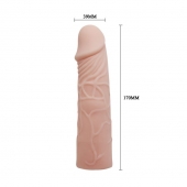 Закрытая телесная насадка-фаллос - 17 см. - Sex Expert - в Долгопрудном купить с доставкой