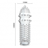 Закрытая прозрачная насадка Crystal sleeve - 14,2 см. - Erowoman-Eroman - в Долгопрудном купить с доставкой