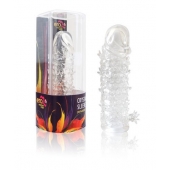 Закрытая прозрачная рельефная насадка Crystal sleeve - 13 см. - Erowoman-Eroman - в Долгопрудном купить с доставкой