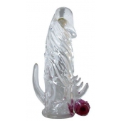 Закрытая прозрачная вибронасадка на пенис Crystal Sleeve Vibe - Erowoman-Eroman - в Долгопрудном купить с доставкой