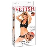 Черный податливый страпон Posable Partner Strap-On - 17,8 см. - Pipedream - купить с доставкой в Долгопрудном