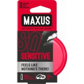 Ультратонкие презервативы в железном кейсе MAXUS Sensitive - 3 шт. - Maxus - купить с доставкой в Долгопрудном
