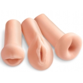 Комплект из 3 мастурбаторов All 3 Holes: вагина, анус, ротик - Pipedream - в Долгопрудном купить с доставкой