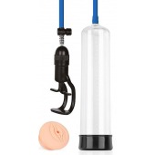 Прозрачная вакуумная помпа Sex Expert с насадкой-вагиной - Sex Expert - в Долгопрудном купить с доставкой