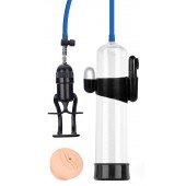 Прозрачная вакуумная вибропомпа Sex Expert с насадкой-вагиной - Sex Expert - в Долгопрудном купить с доставкой