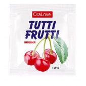 Пробник гель-смазки Tutti-frutti с вишнёвым вкусом - 4 гр. - Биоритм - купить с доставкой в Долгопрудном