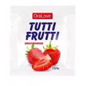 Пробник гель-смазки Tutti-frutti с земляничным вкусом - 4 гр. - Биоритм - купить с доставкой в Долгопрудном