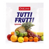 Пробник гель-смазки Tutti-frutti со вкусом тропических фруктов - 4 гр. - Биоритм - купить с доставкой в Долгопрудном