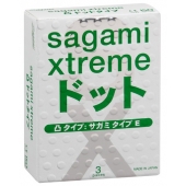 Презервативы Sagami Xtreme SUPER DOTS с точками - 3 шт. - Sagami - купить с доставкой в Долгопрудном