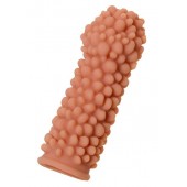 Телесная реалистичная насадка KOKOS Extreme Sleeve 08 с дополнительной стимуляцией - 12,7 см. - KOKOS - в Долгопрудном купить с доставкой