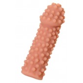 Телесная реалистичная насадка KOKOS Extreme Sleeve 10 с дополнительной стимуляцией - 14,7 см. - KOKOS - в Долгопрудном купить с доставкой