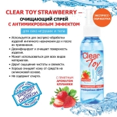 Очищающий спрей для игрушек CLEAR TOY Strawberry - 100 мл. - Биоритм - купить с доставкой в Долгопрудном
