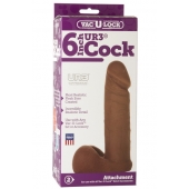 Насадка-мулат для трусиков Vac-U-Lock 6  ULTRASKYN Cock - 17,3 см. - Doc Johnson - купить с доставкой в Долгопрудном