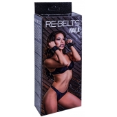 Черные кожаные наручники Naila - Rebelts - купить с доставкой в Долгопрудном