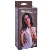 Коричневый поводок и чокер с кольцом Sofi - Rebelts - купить с доставкой в Долгопрудном