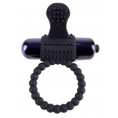 Черное эрекционное виброкольцо Vibrating Silicone Super Ring - Pipedream - в Долгопрудном купить с доставкой