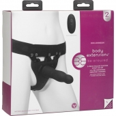 Черный полый вибрострапон Body Extensions BE Aroused - 17,78 см. - Doc Johnson - купить с доставкой в Долгопрудном