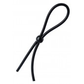 Черное лассо на пенис с одной бусиной - A-toys - в Долгопрудном купить с доставкой