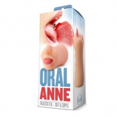 Телесный мастурбатор-ротик с язычком Oral Anne - Blush Novelties - в Долгопрудном купить с доставкой