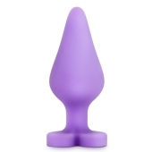 Фиолетовая анальная пробка Naughty Candy Heart Do Me Now - 8,9 см. - Blush Novelties - купить с доставкой в Долгопрудном