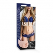 Телесный мастурбатор-вагина с вибропулей Ashley - Blush Novelties - в Долгопрудном купить с доставкой