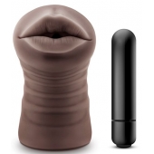 Коричневый мастурбатор-ротик Heather - Blush Novelties - в Долгопрудном купить с доставкой