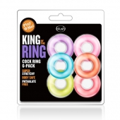 Набор из 6 эрекционных колец King of the Ring - Blush Novelties - в Долгопрудном купить с доставкой