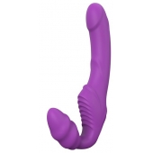 Фиолетовый безремневой вибрострапон DOUBLE DIPPER - Dream Toys - купить с доставкой в Долгопрудном