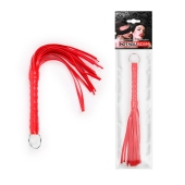 Красная плеть с рукоятью в оплетке - 28 см. - Notabu - купить с доставкой в Долгопрудном