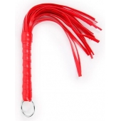 Красная плеть с рукоятью в оплетке - 28 см. - Notabu - купить с доставкой в Долгопрудном