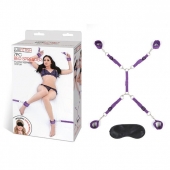 Фиолетовый набор фиксаций на кровати Classic Bedspreader - Lux Fetish - купить с доставкой в Долгопрудном