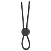 Черное силиконовое лассо на пенис SILICONE LOOP COCK RING - Blush Novelties - в Долгопрудном купить с доставкой