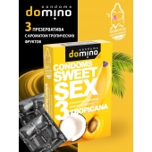 Презервативы для орального секса DOMINO Sweet Sex с ароматом тропических фруктов - 3 шт. - Domino - купить с доставкой в Долгопрудном