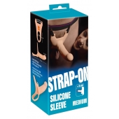 Силиконовый полый страпон на ремнях Silicone Strap-on - 16 см. - Orion - купить с доставкой в Долгопрудном