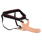Силиконовый полый страпон на ремнях Silicone Strap-on - 16 см. - Orion - купить с доставкой в Долгопрудном