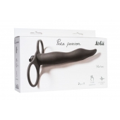 Черная вибронасадка для двойного проникновения Flirtini - 15,9 см. - Lola Games - купить с доставкой в Долгопрудном