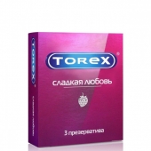 Презервативы Torex  Сладкая любовь  с ароматом клубники - 3 шт. - Torex - купить с доставкой в Долгопрудном