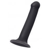 Черный фаллос на присоске Silicone Bendable Dildo M - 18 см. - Strap-on-me - купить с доставкой в Долгопрудном