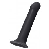 Черный фаллос на присоске Silicone Bendable Dildo L - 19 см. - Strap-on-me - купить с доставкой в Долгопрудном