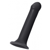 Черный фаллос на присоске Silicone Bendable Dildo XL - 20 см. - Strap-on-me - купить с доставкой в Долгопрудном