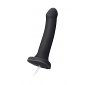 Черный фаллос с имитацией эякуляции Silicon Cum Dildo L - 19,6 см. - Strap-on-me - купить с доставкой в Долгопрудном